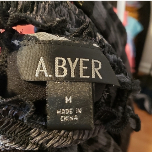 Black silver sparkle leopard high neck dressy - Picture 6 of 7